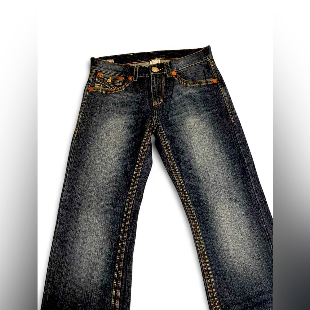 True Religion Black Straight Jeans Timeless Style - Picture 3 of 5